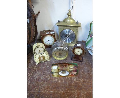 Five timepieces and barometer