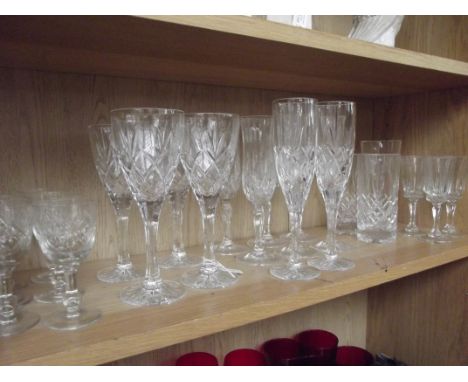 Shelf of glassware 