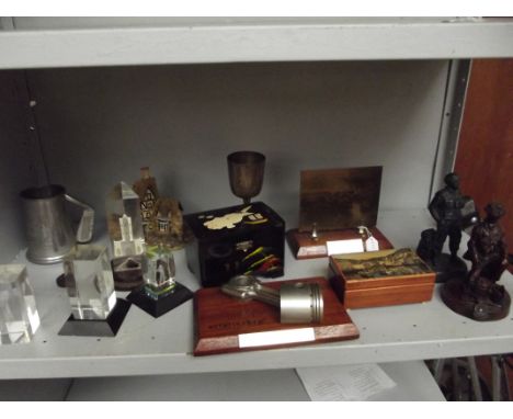 Shelf of mixed items 