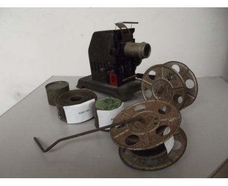 Vintage projector and reels 