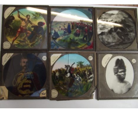 6 magic lantern slides Zulu wars , some a/f