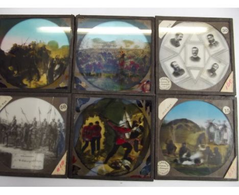 6 magic lantern slides Zulu wars 