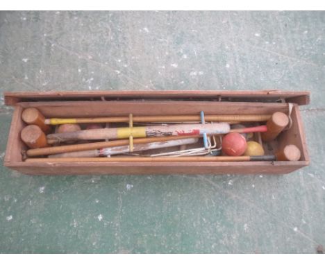 Vintage croquet set PLEASE always check condition before bidding or email condition report request. 