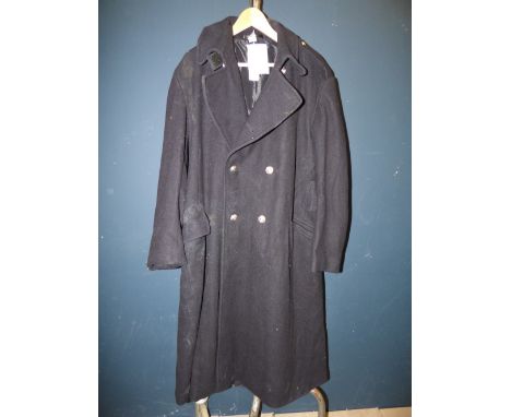 Vintage dark blue military overcoat PLEASE always check condition before bidding or email condition report request. 