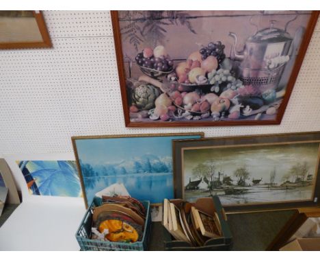 Assorted prints to include limited edition lithograph after Piero Rosso & various plaques, pottery & plates PLEASE always che