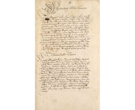 Pharmazie - - Arznei- und Drogeriebuch. Deutsche Handschrift auf Papier. O. O. u. J. (17. Jahrhundert). 69 beschr. Bll., eini