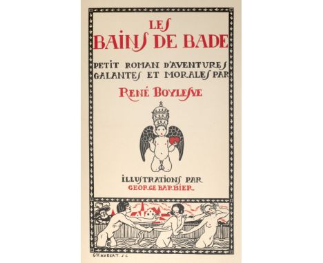 Barbier, Georges - - René Boylesve (i.e. R. Tardiveaux). Les Bains de Bade. Mit 12 Textillustrationen, 12 Textvignetten und 7