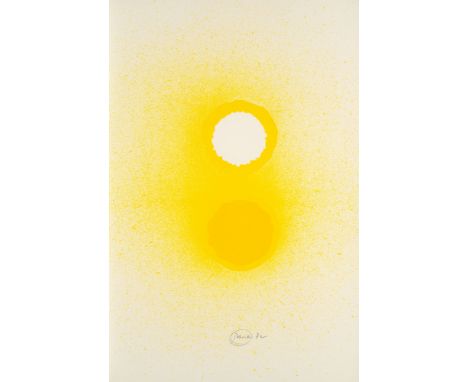 Piene, Otto - - Rose Ausländer. Inventar. Mit 4 signierten Farbserigraphien von Otto Piene. Duisburg, Hildebrandt, 1972. Foli