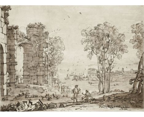 Richard Earlom.  (1742/43 - 1822 London). Sammlung von vier Mezzotinten nach Claude Lorrain. London, Boydell, 1774-1776. Je a