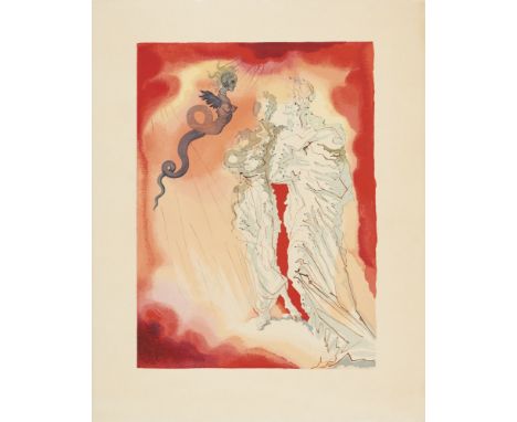 Dali, Salvador - - Dante Alighieri. La Divine Comédie. Illustrations de Dalí. 3 Teile in 6 Bänden. Mit 100 Farbholzstichen na