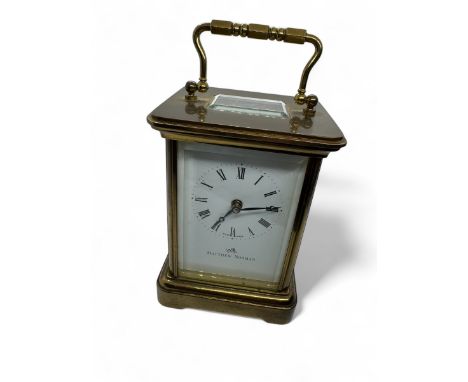 A Matthew Norman carriage clock. With an 11 jewels movement by Matthew Norman of Switzerland. Untested but winds and appears 