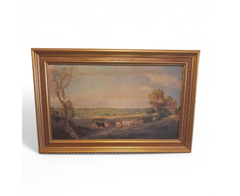 2 signed oil on canvas landscapes by Artist Andrew Grant Kurtis Both signed lower right. Lake side scene inside frame measure