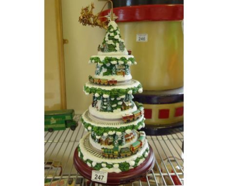 Christmas tree Walt Disney musical limited edition Thomas Kinkade Christmas Express Tree, sculpture POO71-207 item in good co
