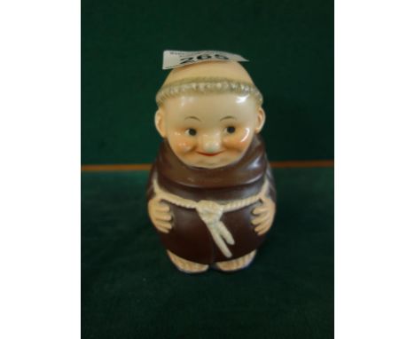 Rare and unusual Goebel figure of a Monk, 4.5" tall inscribed to back Razor Blade Holder, Full Bee mark to base,