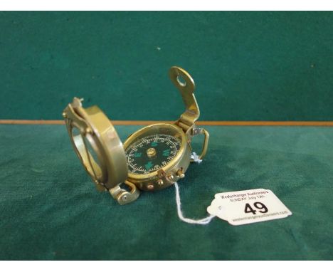 Military style hand held Compass and View Finder, makers mark impressed Ross of London,