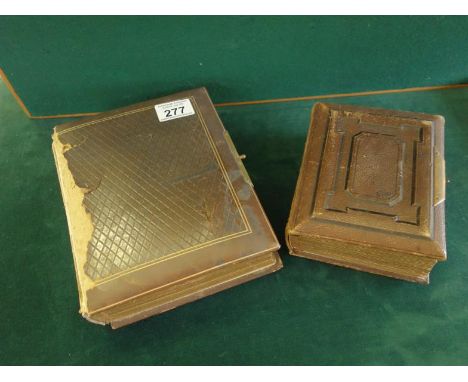 Collection of old Photographs, calling card portrait size, house in 2 old photograph albums,