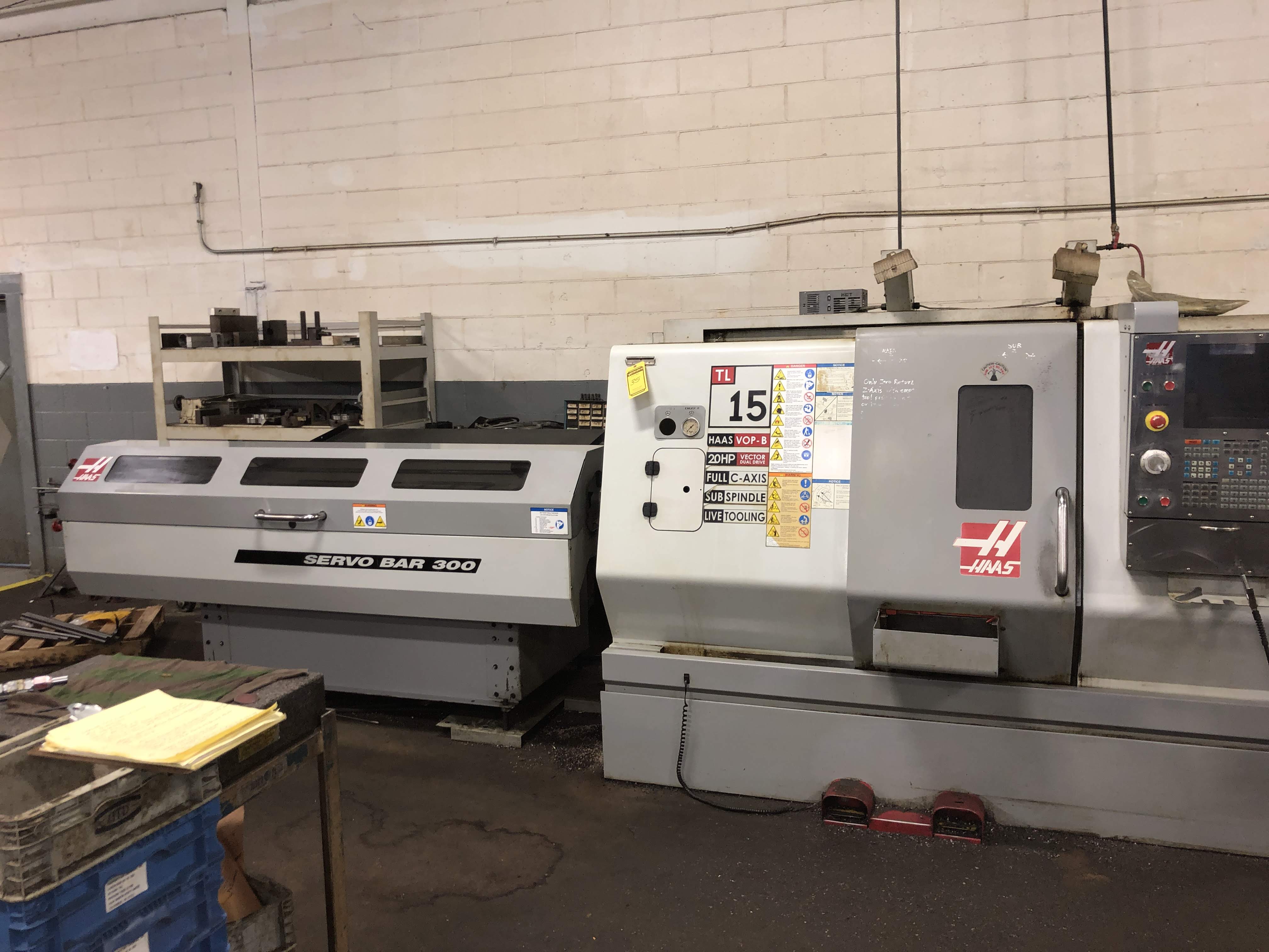 2008 HAAS TL-15 VOP-B CNC TURNING CENTER; S/N 3080823, HAAS CNC CONTROL ...