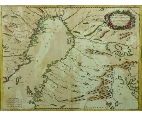 French School. 'Cajanie ou Bothnie Orientale', Map, overall 17.25" x 23.5".