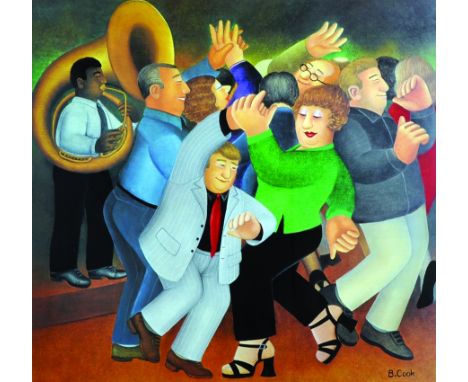 Beryl Cook (1926-2008) British. 'Jiving to Jazz', Lithograph with print stamp, Signed and numbered 83/650 in Pencil, overall 