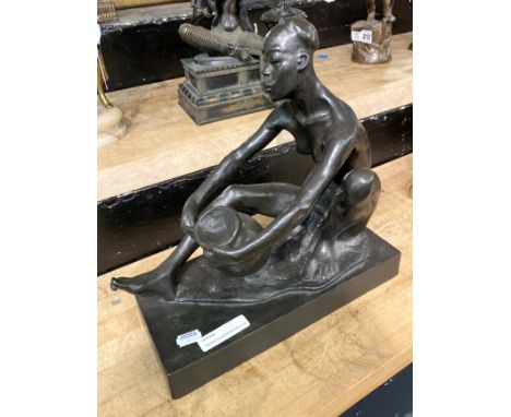 ARTHUR DUPAGNE BRONZE SCULPTURE - 30 CMS (H) APPROX