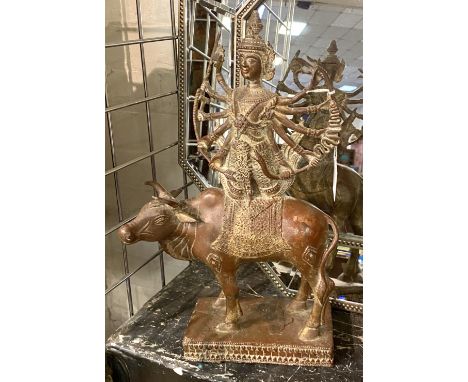 BRONZE GOD - SHIVA ON A BULL 40CMS (H) APPROX