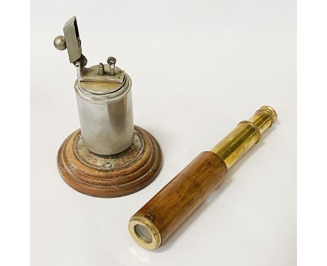 TELESCOPE BY ROSS OF LONDON &amp; ART DECO TABLE LIGHTER
