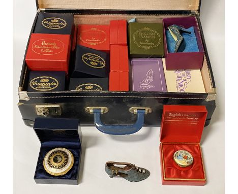 COLLECTION OF CRUMMELS (HARRODS) ENAMEL TRINKET BOXES