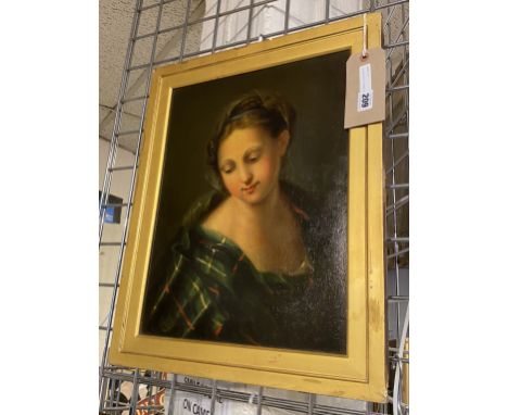 ATTRIBUTED TO THOMAS DUNCAN - PORTRAIT OF EFFIE DEANS - OIL ON CANVAS 45CMS X 34CMS APPROX