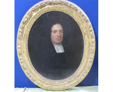 ENGLISH SCHOOL CIRCA 1700. Portrait of Richard Lucas DD (1648-1715), half-length, wearing black costume and white collar, oil