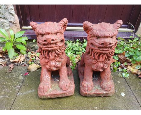 A pair of Kylin Garden Ornaments, 13in