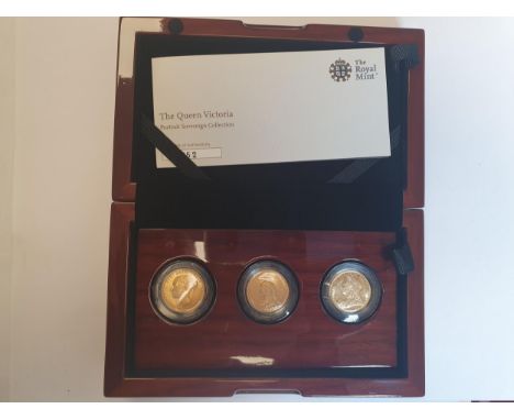 A Queen Victoria Sovereign Portrait Collection, consisting of 3 Sovereigns, 1886 Sydney Mint, 1889 Melbourne Mint and 1900 Me