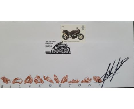 MOTORCYCLE RACING SILVERSTONE POSTAL COVER AUTOGRAPHED BY JOHN SURTEES
John Norman Surtees, CBE (11 February 1934 – 10 March 