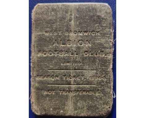 1894-95 WEST BROMWICH ALBION STONEY LANE LADIES SEASON TICKET
Very rare item of West Brom memorabilia Ticket is split at the 