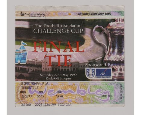 1999 F.A. CUP FINAL MANCHESTER UNITED V NEWCASTLE UNITED TICKET
Ref. T. 