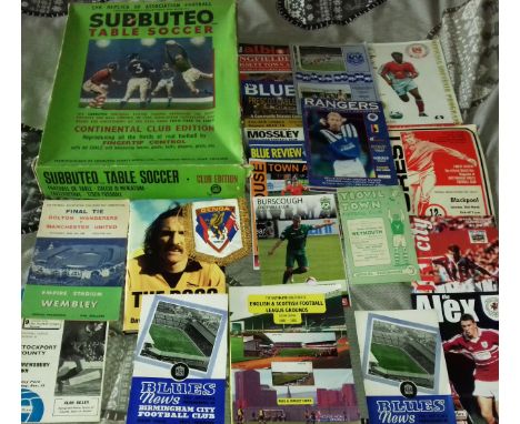 FOOTBALL PROGRAMMES &amp; MEMORABILIA INCLUDING BOOKS, SUBBUTEO ETC.&nbsp;
Ref. T.