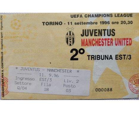 1996-97 JUVENTUS V MANCHESTER UNITED CHAMPIONS LEAGUE TICKET
Very slight fold
Ref DER