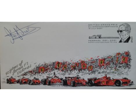 2001 FERRARI MOTOR RACING LTD EDITION POSTAL COVER AUTOGRAPHED BY JODY SCHECKTER
Jody David Scheckter is a South African form