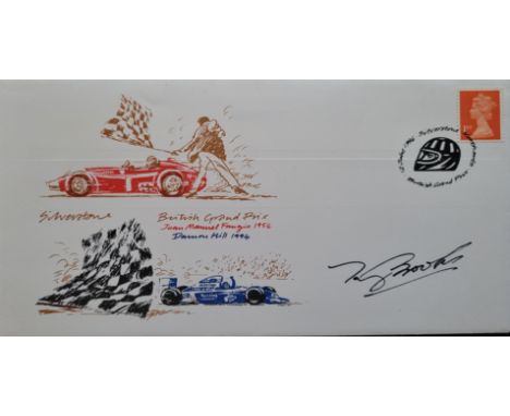 1996 SILVERSTONE MOTOR RACING LTD EDITION POSTAL COVER AUTOGRAPHED BY TONY BROOKES
Charles Anthony Standish Brooks (25 Februa