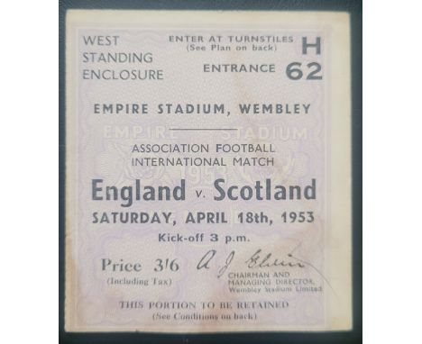 1953 ENGLAND V SCOTLAND TICKET
Some marks
Ref SW