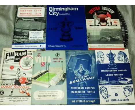 MANCHESTER UNITED F.A. CUP S/F V TOTTENHAM HOTSPUR 62 &amp; LEEDS UNITED 65 + OTHER GAMES
Mostly in good condition, Tottenham