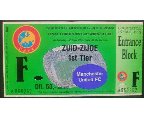 1991 MANCHESTER UNITED V BARCELONA ECWC FINAL TICKET
Good condition
Ref DER