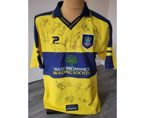 2001-02 WEST BROMWICH ALBION PROMOTION TO PREMIER FULLY SIGNED SHIRT
Shirt was signed after the Crystal Palace game when Albi