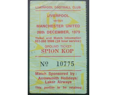 1979-80 LIVERPOOL V MANCHESTER UNITED TICKET
Folds
Ref DER