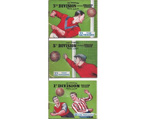 1934-35 THE CHAMPION PHOTO ALBUM X 3
1st Division - Arsenal, Aston Villa, Birmingham, Blackburn Rovers, Chelsea, Derby County