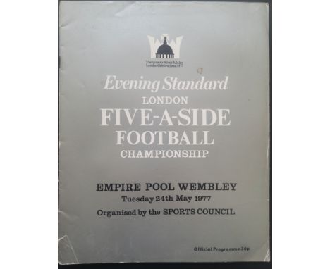 1977 LONDON FIVE-A-SIDE
Includes - Arsenal, Brentford, Charlton, Chelsea, Crystal Palace, Fulham, Millwall, Orient, Queens Pa
