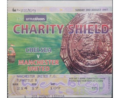 1997 FA CHARITY SHIELD CHELSEA V MANCHESTER UNITED&nbsp;TICKET
Good condition
Ref DER