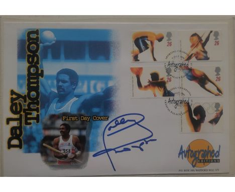 ATHLETICS DALEY THOMPSON AUTOGRAPHED POSTAL COVER
Ref G