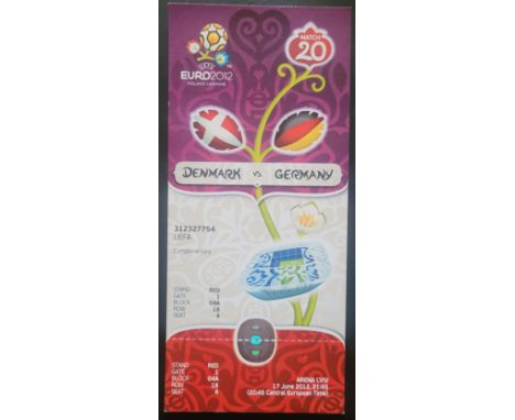 EURO 2012 DENMARK V GERMANY UNUSED TICKET
Ref SM