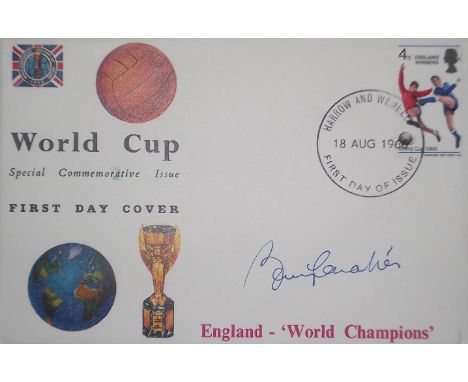 ENGLAND 1966 WORLD CUP RARE REMBRANDT POSTAL COVER AUTOGRAPHED BY BOBBY CHARLTON
Rare Rembrandt First Day Cover bearing the 4