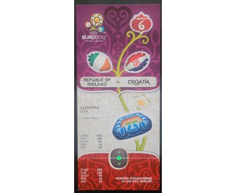EURO 2012 REPUBLIC OF IRELAND V CROTIA UNUSED TICKET
Ref SM